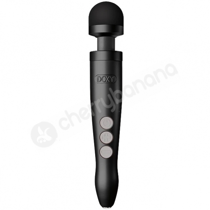 Doxy Rechargeable Die Cast 3R Matte Black Vibrating Massager Wand Doxy Rechargeable Die Cast 3R Matte Black Vibrating Massager Wand