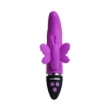 Trio Of Hearts Purple Lush Butterfly Vibrator