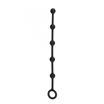 Easytoys Black Small Ribbed Anal Beads