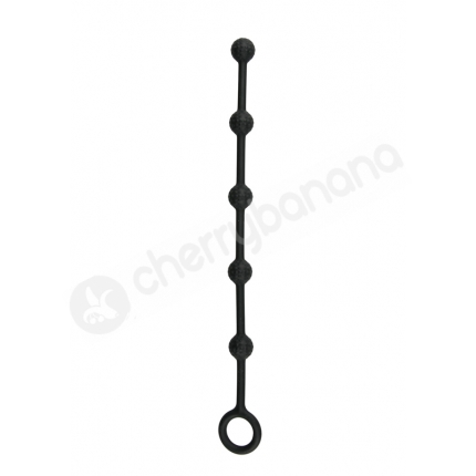 Easytoys Black Small Ribbed Anal Beads Easytoys Black Small Ribbed Anal Beads