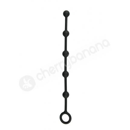 Easytoys Black Small Ribbed Anal Beads