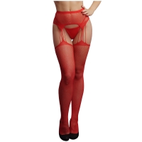 Red Le Desir Rhinestone Pantyhose