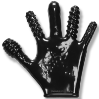 Oxballs Finger Fuck Glove Black Soft Rubbery Glove With 5 Different Digit Shapes & Textures