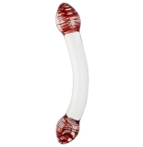 Crystal Pleasures Glass Red Head Lover Double Dildo