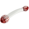 Crystal Pleasures Glass Red Head Lover Double Dildo