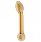 Crystal Pleasures Glass Honey Treat Angled Bulb Double Dildo