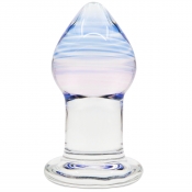 Crystal Pleasures Glass Purple Rain Butt Plug