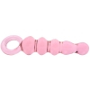 Crystal Pleasures Glass Pink Anal Delight Beaded Dildo