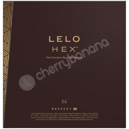 Lelo Hex Condoms Respect XL Size 36 Pack