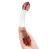 Crystal Pleasures Glass Red Head Lover Double Dildo