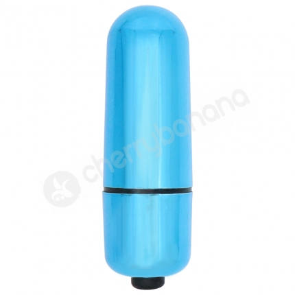 Cherry Banana Classics Metallic Blue Bullet Vibrator Cherry Banana Classics Metallic Blue Bullet Vibrator