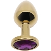 Hidden Treasures Gold & Purple Gem 2.9" Butt Plug
