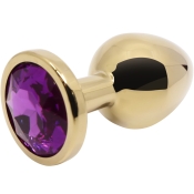 Hidden Treasures Gold & Purple Gem 2.9" Butt Plug