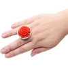 Hidden Treasures Silver & Red Rose 2.9" Butt Plug