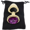 Hidden Treasures Gold & Purple Gem 2.9" Butt Plug