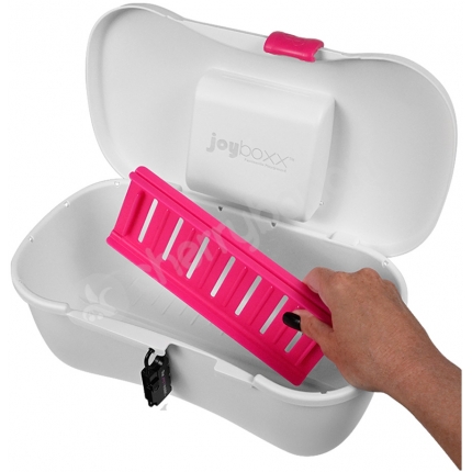 Joyboxx White/Pink Hygienic Sex Toy Storage Box