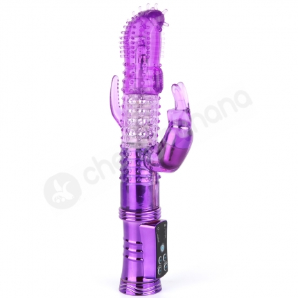Cherry Banana Triple Lover 16 Function Purple Rabbit Vibrator Cherry Banana Triple Lover 16 Function Purple Rabbit Vibrator
