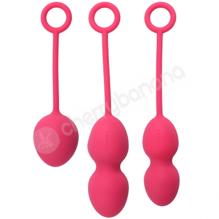 Svakom Nova Red Silicone Kegel Exercise Balls 3pk