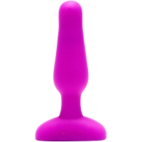 B-Vibe Novice Plug Purple 4" Vibrating R/C Butt Plug With Travel Case