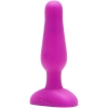 B-Vibe Novice Plug Purple 4" Vibrating R/C Butt Plug With Travel Case