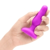 B-Vibe Novice Plug Purple 4" Vibrating R/C Butt Plug With Travel Case
