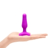 B-Vibe Novice Plug Purple 4" Vibrating R/C Butt Plug With Travel Case