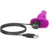 B-Vibe Novice Plug Purple 4" Vibrating R/C Butt Plug With Travel Case