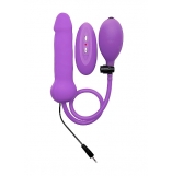 Ouch Purple Inflatable Vibrating Silicone Dong