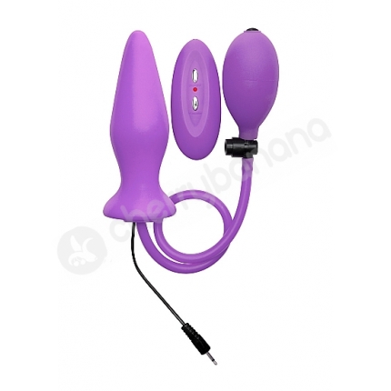 Ouch Purple Inflatable Vibrating Silicone Plug