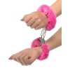 Neon Pink Furry Cuffs