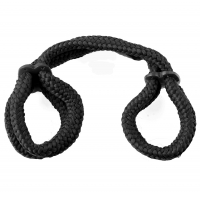 Fetish Fantasy Series Black Silk Rope Love Cuffs