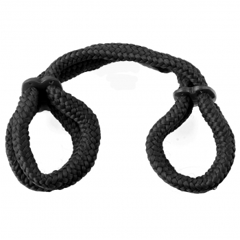 Fetish Fantasy Series Black Silk Rope Love Cuffs