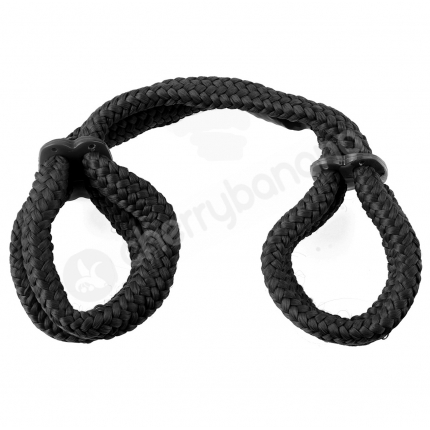 Fetish Fantasy Series Black Silk Rope Love Cuffs