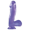 Basix Rubber Works Purple 6.5'' Dong With Suction Cup