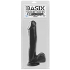 Basix Rubber Works Black 12'' Dong With Suction Cup