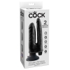 King Cock Black Double Vibrating Double Penetrator Dildo