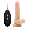 Realrock Vibrating 7'' Flesh Realistic Cock With Scrotum