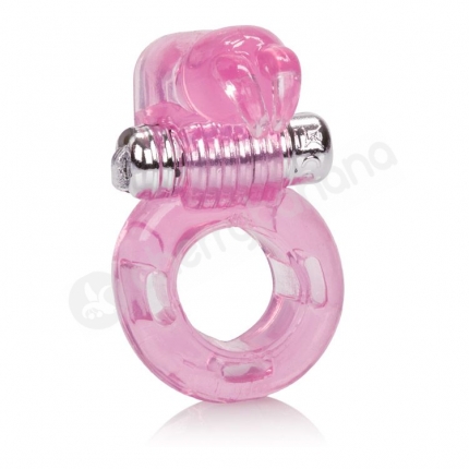 Basic Essentials Bunny Enhancer Pink Vibrating Cock Ring