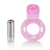 Basic Essentials Bunny Enhancer Pink Vibrating Cock Ring