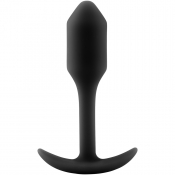 B-vibe Snug Plug 1 Black Silicone Weighted Small Butt Plug
