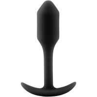 B-vibe Snug Plug 1 Black Silicone Weighted Small Butt Plug