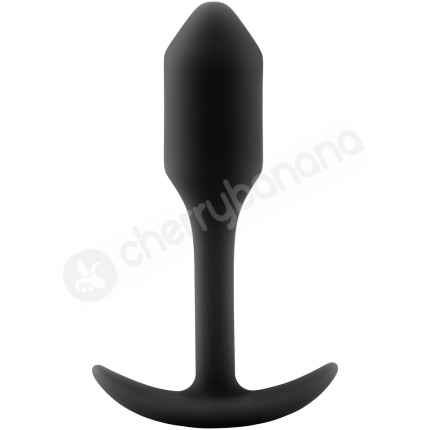 B-vibe Snug Plug 1 Black Silicone Weighted Small Butt Plug