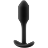 B-vibe Snug Plug 1 Black Silicone Weighted Small Butt Plug