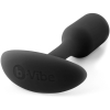 B-vibe Snug Plug 1 Black Silicone Weighted Small Butt Plug