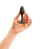 B-vibe Snug Plug 1 Black Silicone Weighted Small Butt Plug