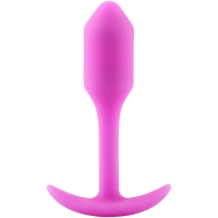 B-Vibe Snug Plug 1 Pink Silicone Weighted Small Butt Plug