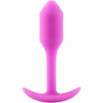 B-Vibe Snug Plug 1 Pink Silicone Weighted Small Butt Plug