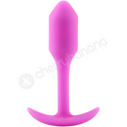 B-Vibe Snug Plug 1 Pink Silicone Weighted Small Butt Plug