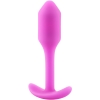 B-Vibe Snug Plug 1 Pink Silicone Weighted Small Butt Plug