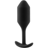 B-vibe Snug Plug 2 Black Silicone Weighted 4.5" Butt Plug